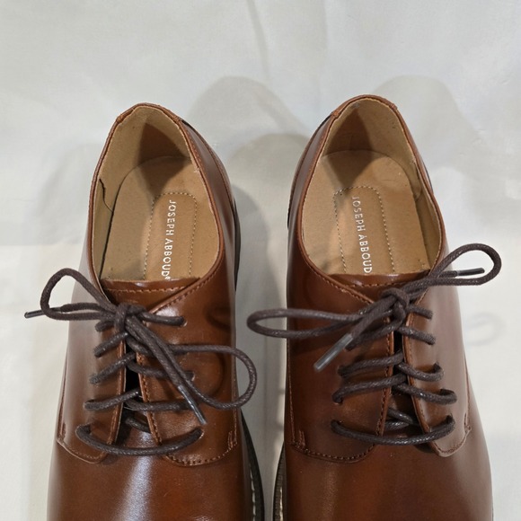Joseph Abboud Thorton Mens Brown Leather Lace Up Oxford Dress Shoes Size 10D - Picture 2 of 10